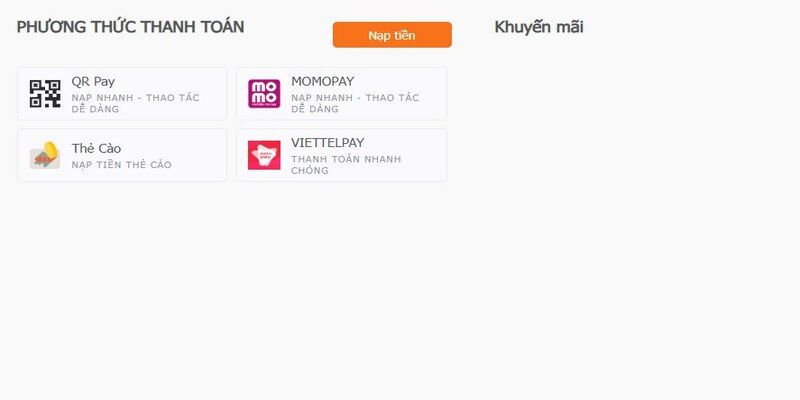 Những cách nạp tiền HUBET phổ biến hiện nay