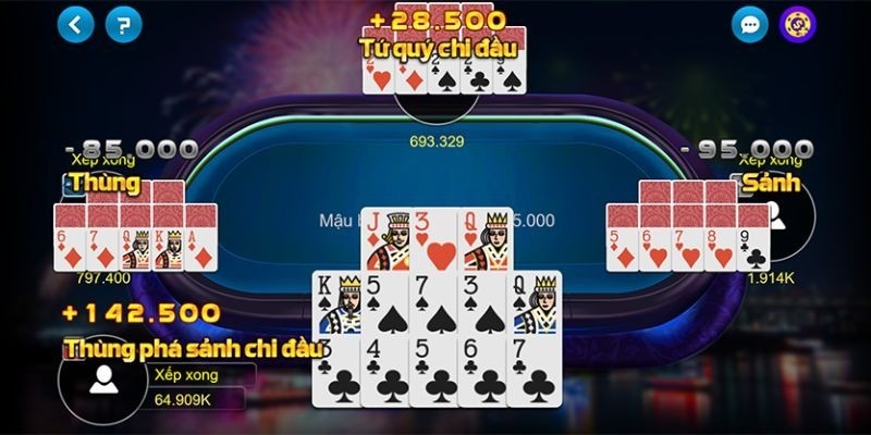 Trò chơi bài Mậu Binh hấp dẫn đáng thử
